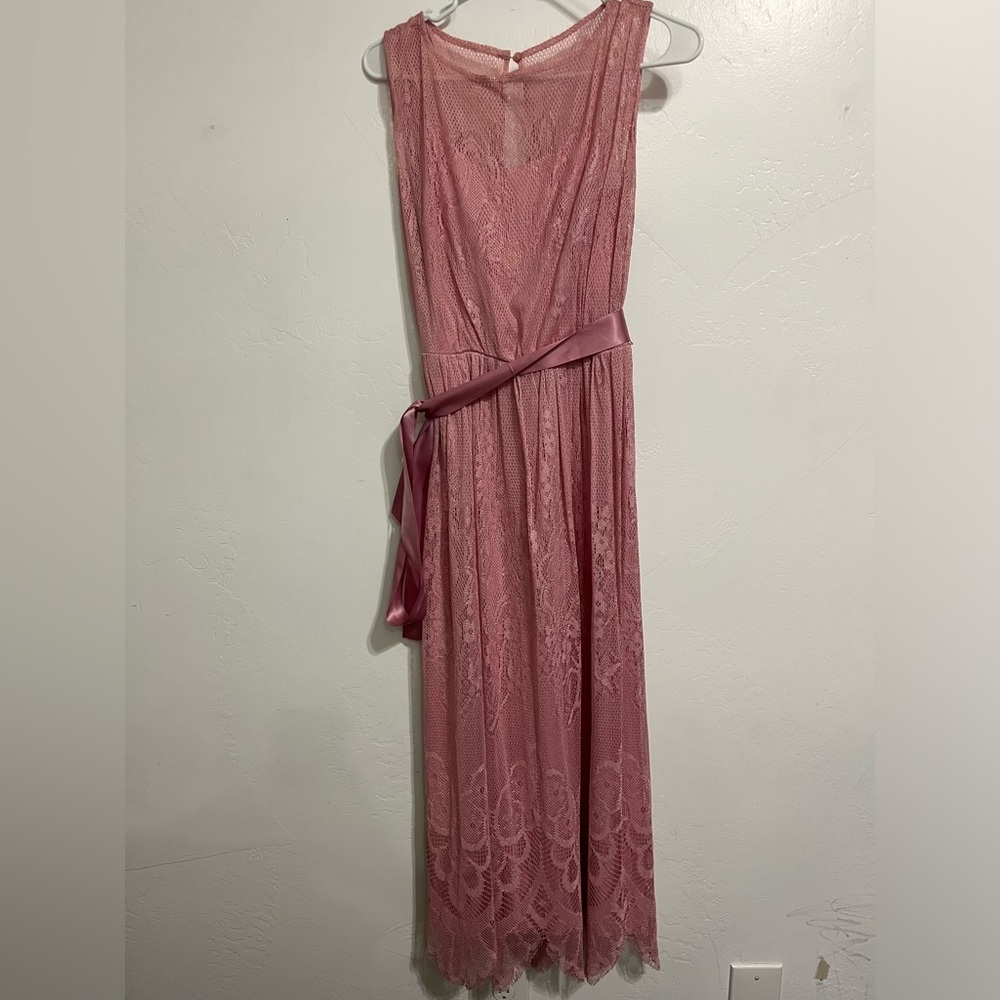 jcpenney Rose Lace Maxi Dress with Satin Waist Tie